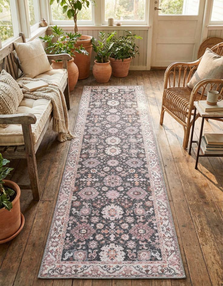 Detail image of 2' 7 x 10' Washable Timeless Runner Rug