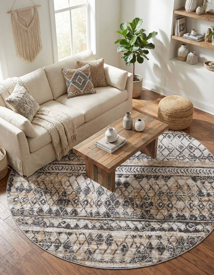 Detail image of 6' x 6' Leipzig Round Rug