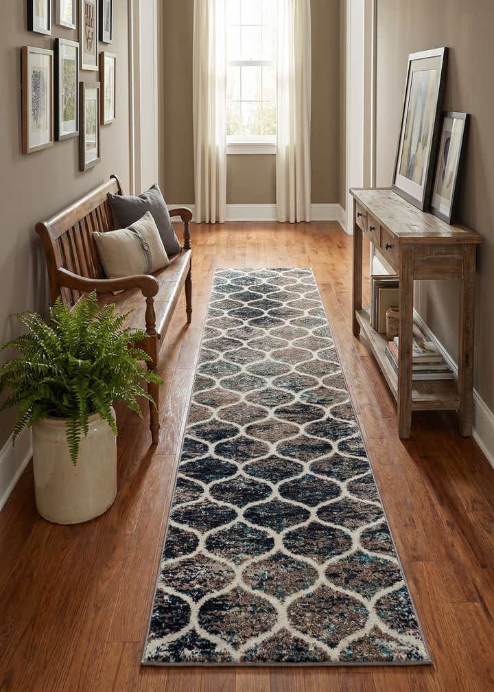 2' x 10' Lattice Frieze Runner Rug