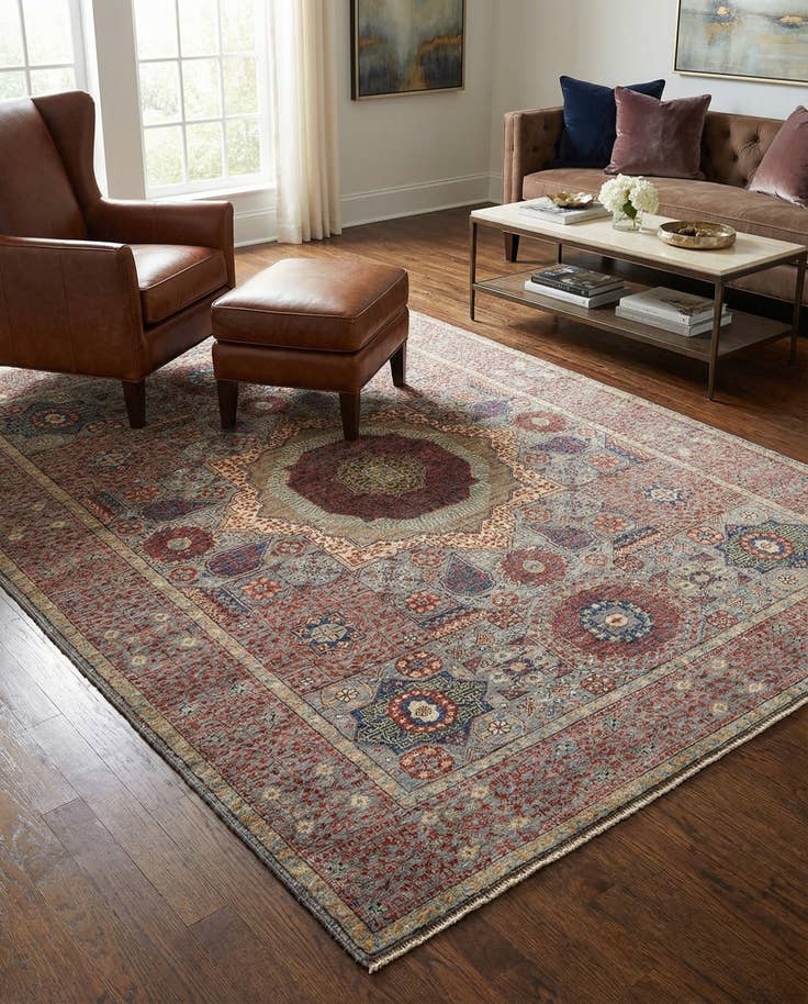 Detail image of 5' 1 x 7' 1 Hand Knotted Amina Rug
