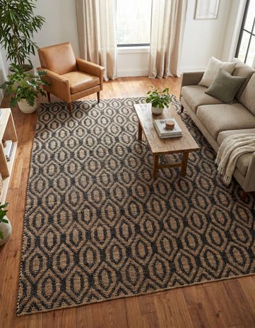 8' x 11' Hand Woven Chindi Jute Rug