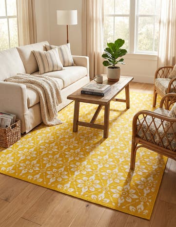 6' x 9' Easy-Clean Lattice Indoor / Outdoor Rug