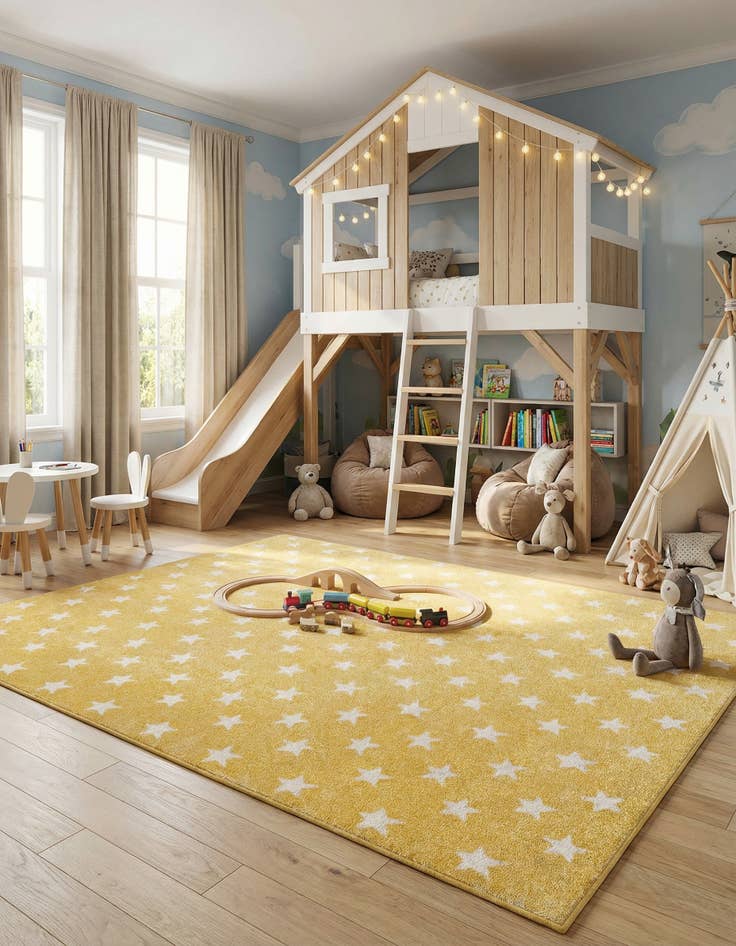 Detail image of 7' 10 x 10' Whimsy Kids Rug