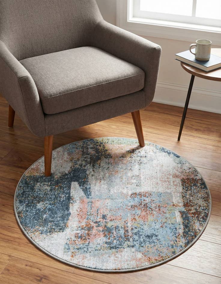 Detail image of 3' 3 x 3' 3 Kamala Washable Round Rug