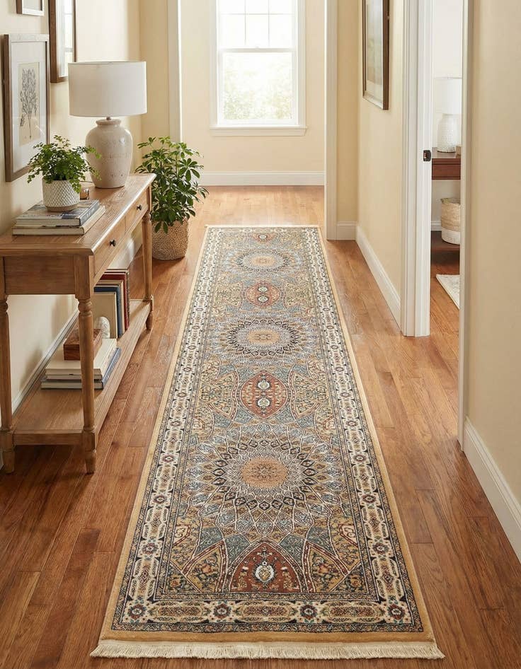 Detail image of 3' x 13' Nain Design Runner Rug