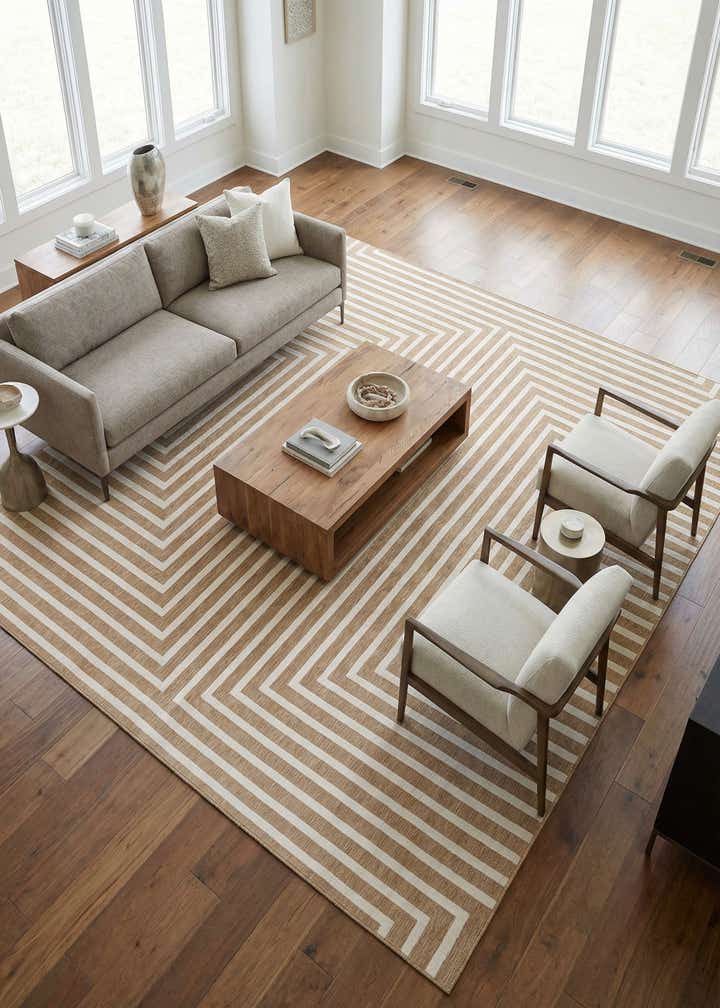 12' x 12' Easy-Clean Modern Indoor / Outdoor Square Rug