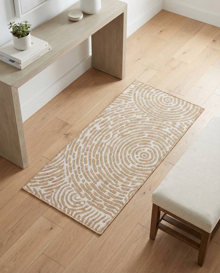 Detail image of 2' x 4' Easy-Clean Modern Indoor / Outdoor Runner Rug