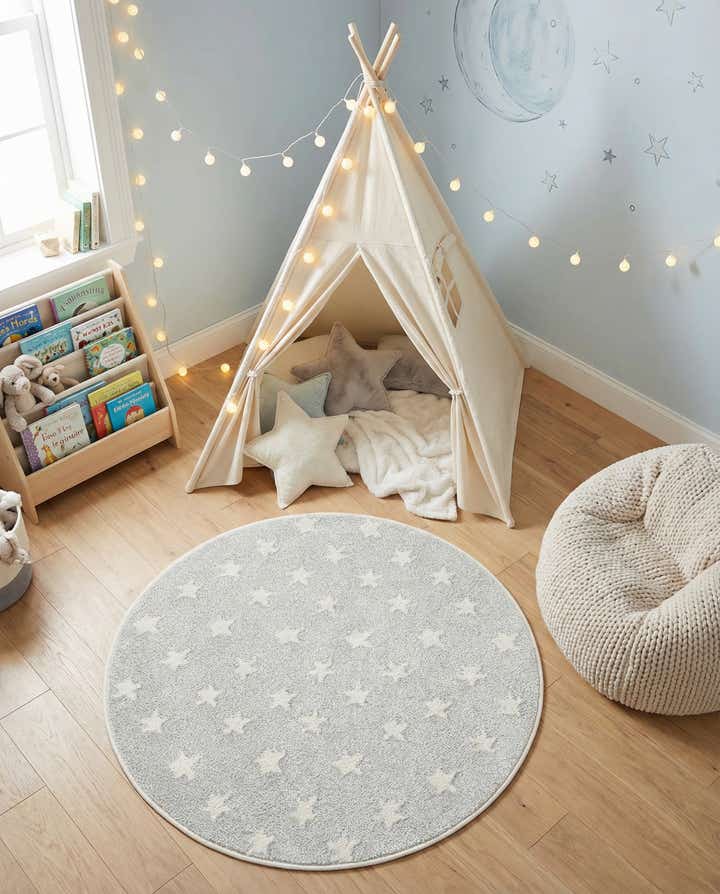 3' 3 x 3' 3 Whimsy Kids Round Rug