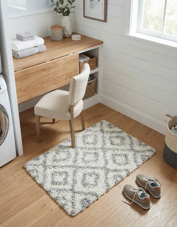 2' x 3' Trellis Shag Rug