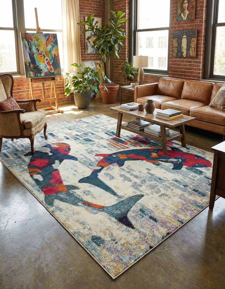 Detail image of 8' x 10' Washable Amalfi Rug