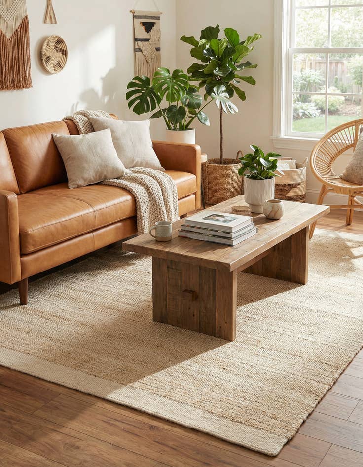 Detail image of 5' 1 x 8'  Hand Woven Lariat Rug