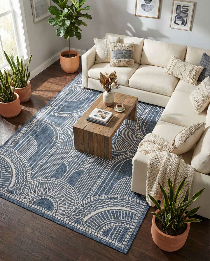 10' x 14' Easy-Clean Traditional Indoor / Outdoor Rug