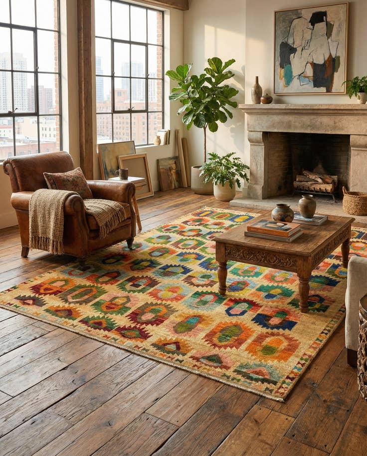 Detail image of 6' 9 x 10' 2 Hand Knotted Balouch Wool Rug