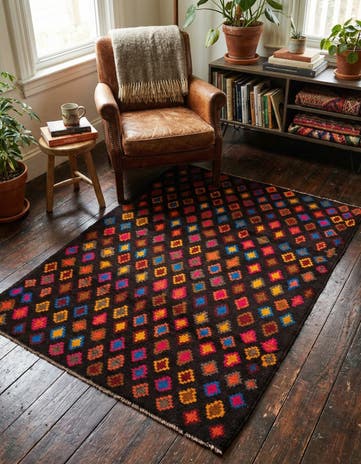 3' 2 x 4' 3 Hand Knotted Balouch Wool Rug