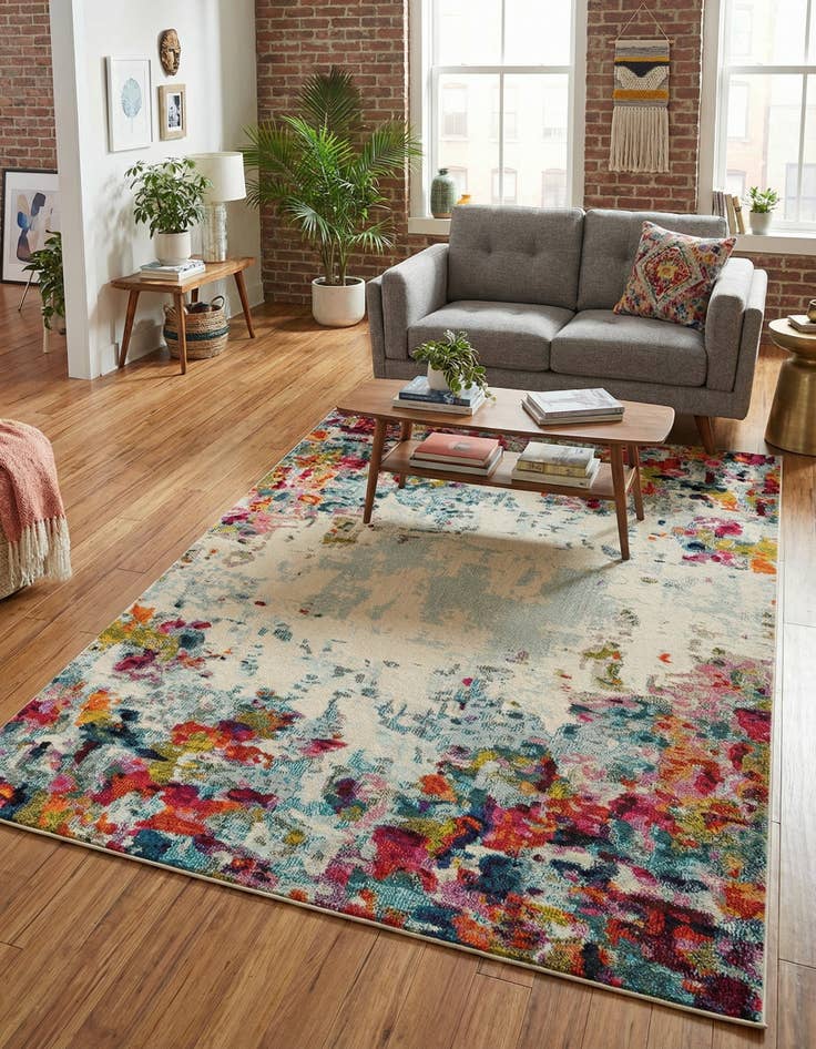 Detail image of 5' x 8' Washable Theia Rug