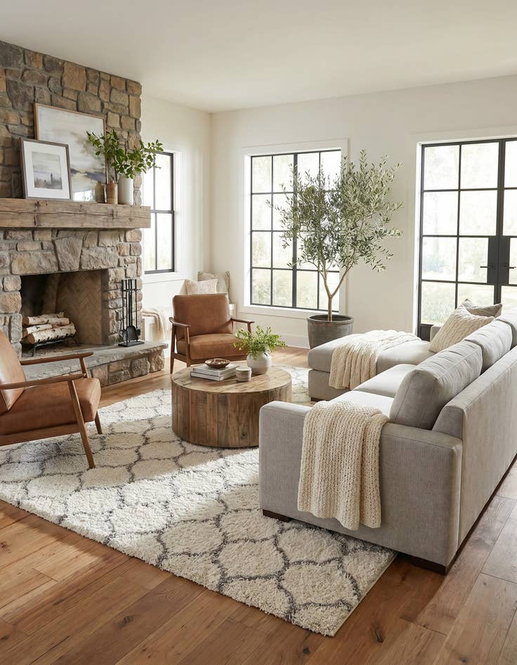 Detail image of 10' x 13' Lattice Shag Rug