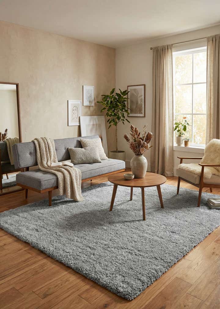 8' x 10' Soft Solid Shag Rug