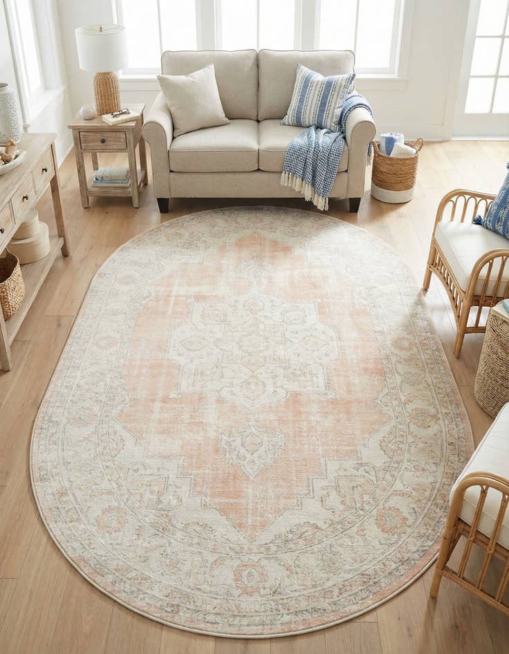 Detail image of 5' 3 x 8' Madeline Vintage Oval Rug
