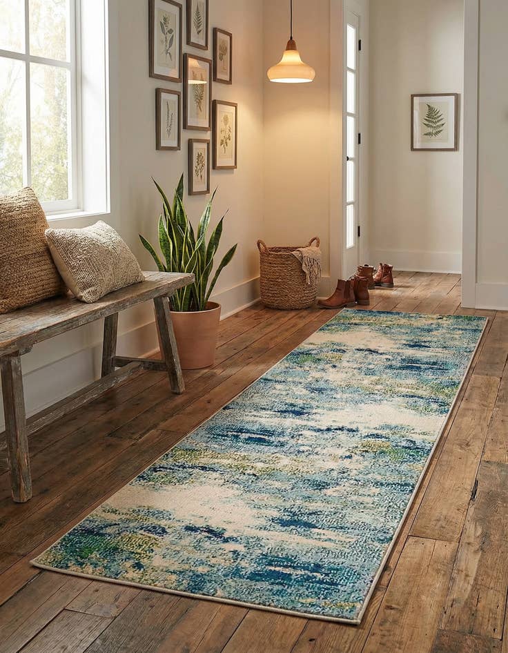 Detail image of 2' 2 x 6' 9  Washable Spectrum Runner Rug
