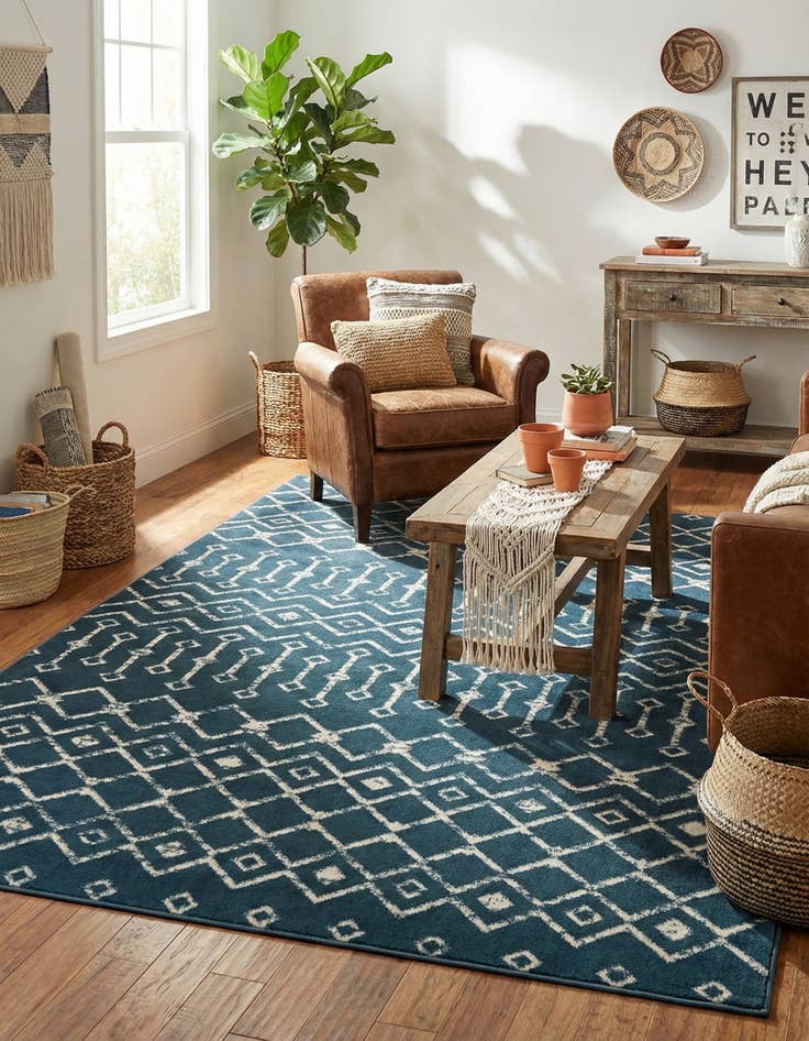 Detail image of 5' 3 x 8' Kasbah Trellis Rug