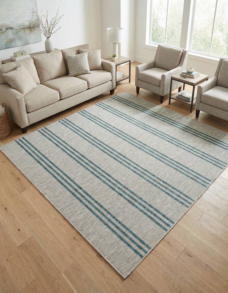Detail image of 7' 10 x 7' 10 Washable Jill Zarin Anguilla Indoor / Outdoor Square Rug