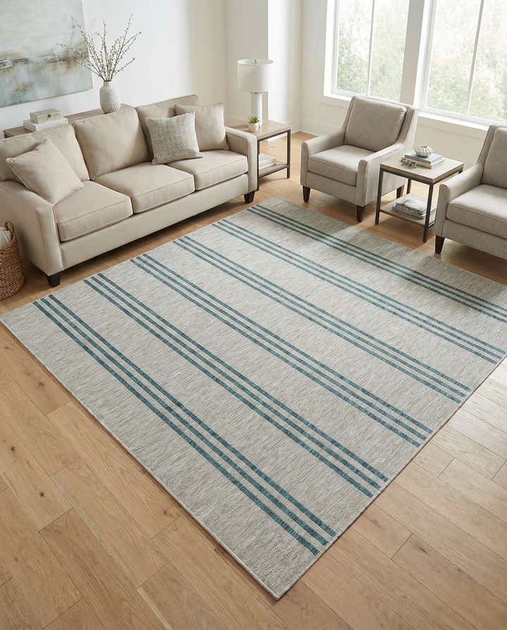 7' 10 x 7' 10 Easy-Clean Jill Zarin Anguilla Indoor / Outdoor Square Rug