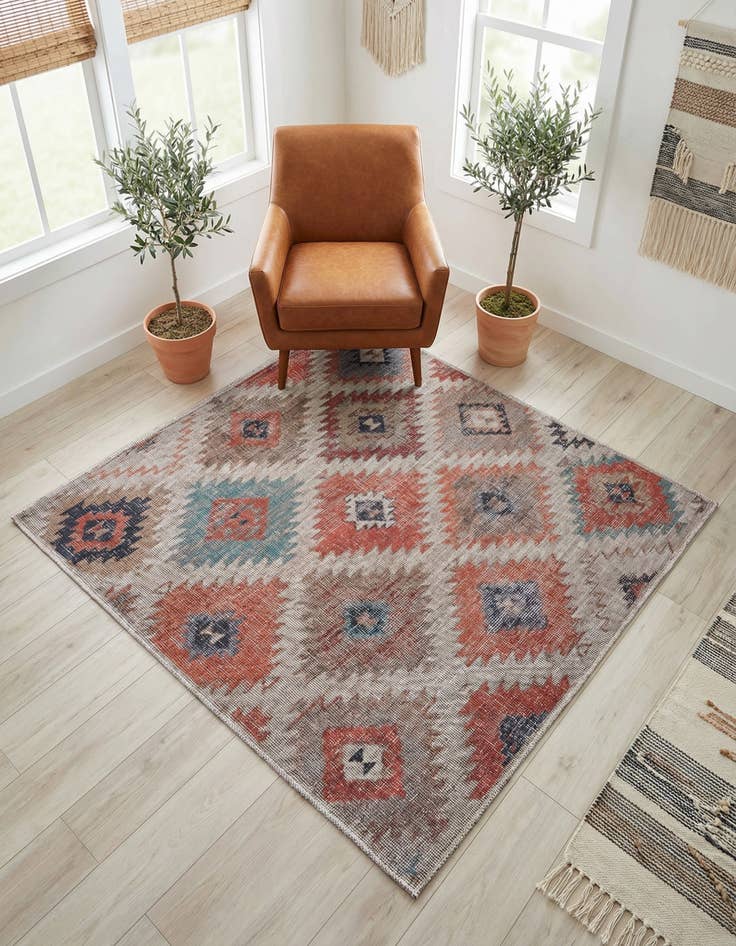 Detail image of 5' 3 x 5' 3 Washable Sisu Square Rug