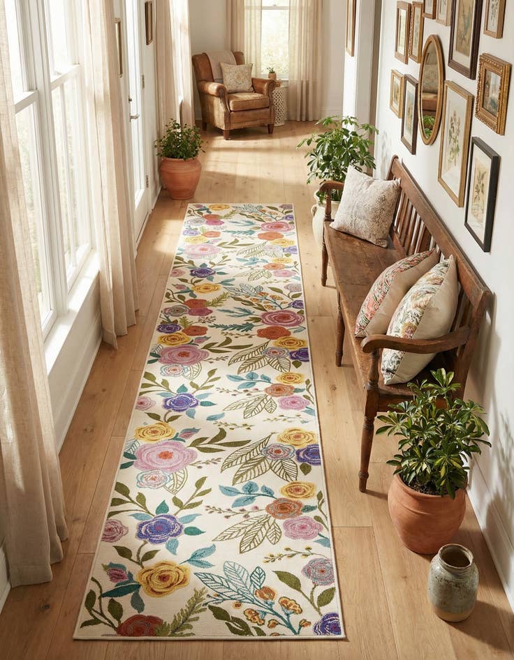 Detail image of 2' 7 x 16' 5 Blossom Runner Rug