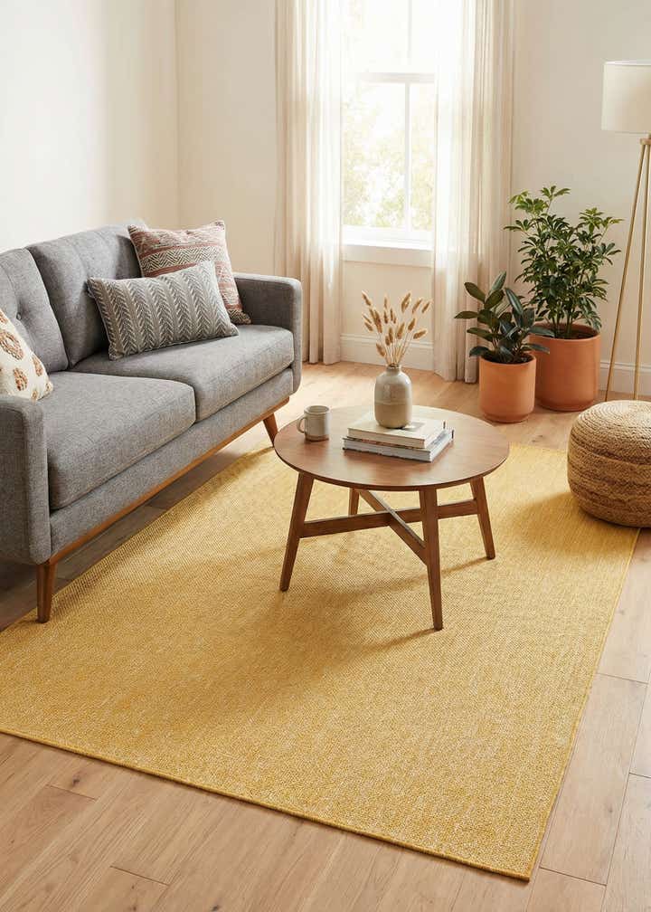 7' 10 x 11' Easy-Clean Solid Indoor / Outdoor Rug