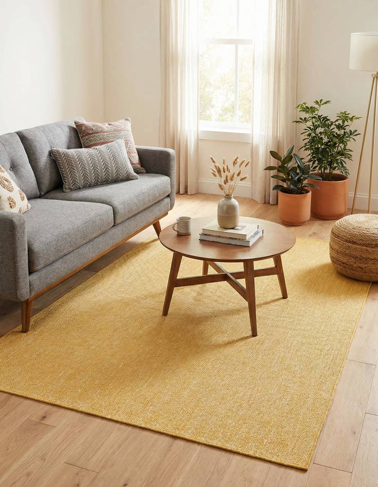 Detail image of 7' 10 x 11' Easy-Clean Solid Indoor / Outdoor Rug