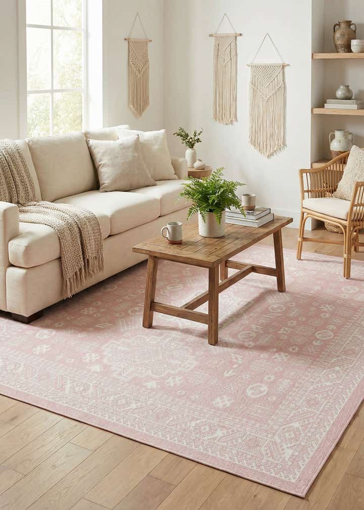 7' 10 x 7' 10 Easy-Clean Aztec Indoor / Outdoor Square Rug