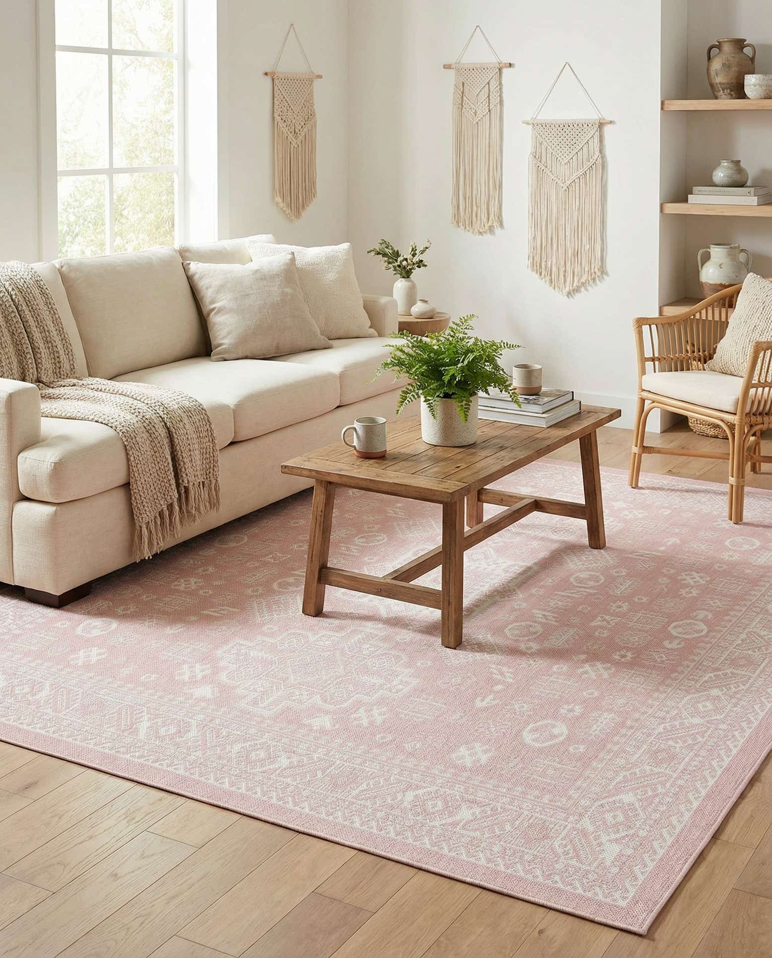 7' 10 x 7' 10 Easy-Clean Aztec Indoor / Outdoor Square Rug