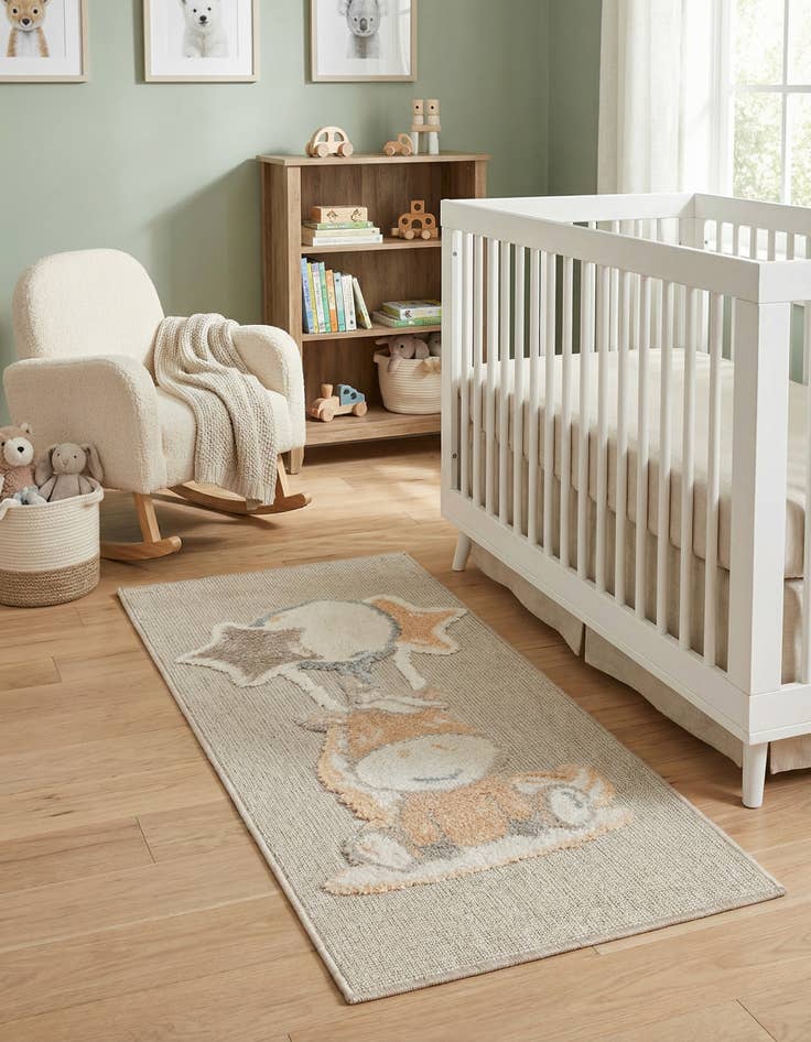 Detail image of 2' x 4' Whimsy Kids Runner Rug