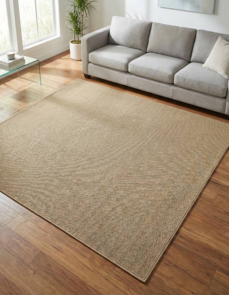 Detail image of 7' 10 x 7' 10  Washable Solid Indoor / Outdoor Square Rug