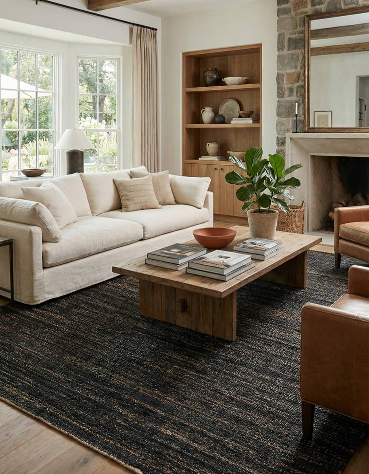 Detail image of 7' 10 x 10'  Hand Woven Palm Beach Jute Rug