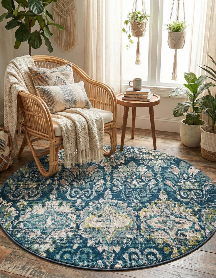 Detail image of 5' x 5' Charleston Round Rug