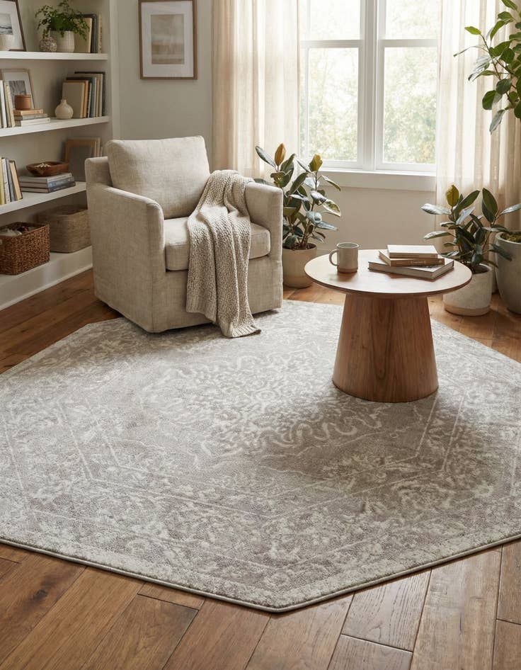 Detail image of 7' x 7' Oxford Octagon Rug