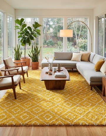 10' x 13' Lattice Shag Rug