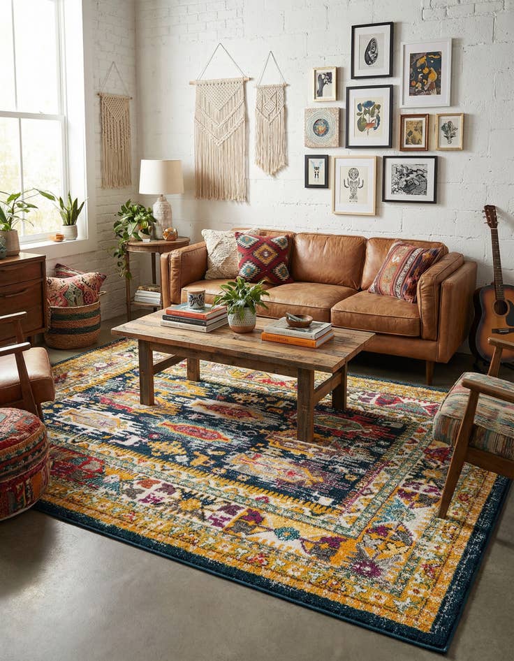 Detail image of 5' 3 x 8' Carrington Rug