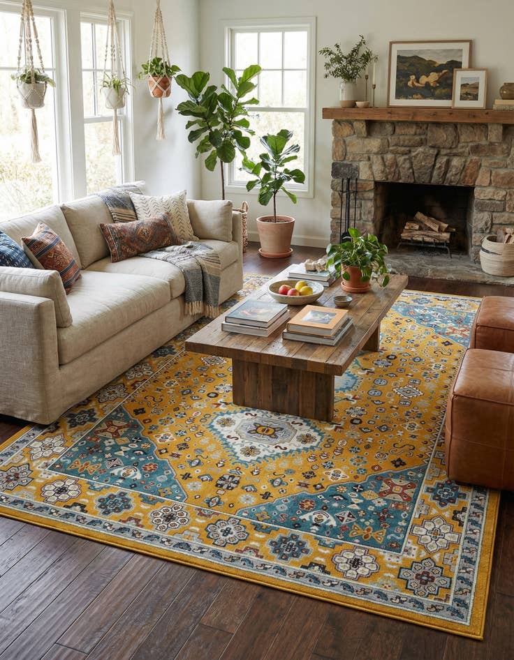 Detail image of 10' x 14' Kamala Washable Rug