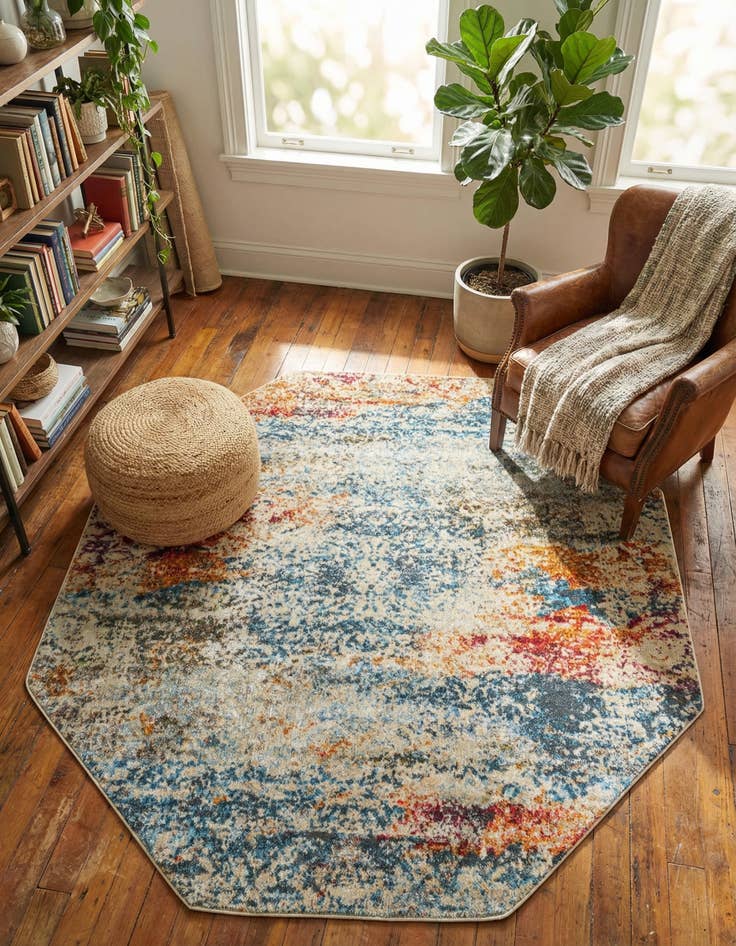 Detail image of 5' x 5' Santiago Octagon Rug