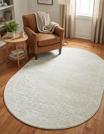 Ivory Finsbury Oval Rug