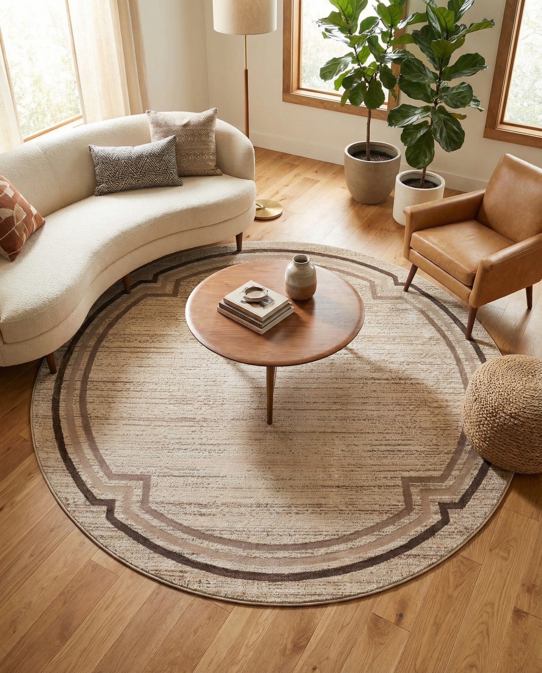 Ennoy E ROUND RUG ラグ Amazon.com: Japanese Rug Round Carpet Trendy Area Rugs Non Slip