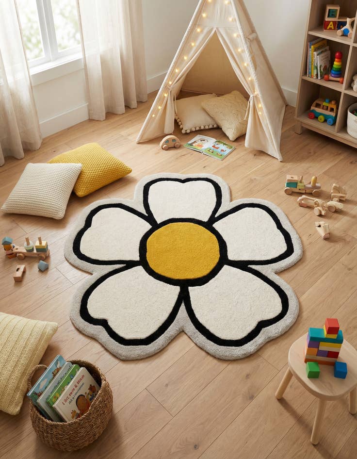 Detail image of 3' 1 x 3' 1 Playtime Kids Wool Freeform Rug