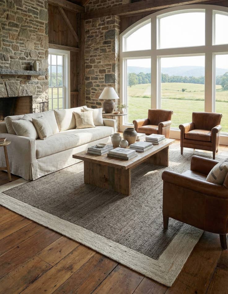 Detail image of 10' x 14' 1  Hand Braided Jute Rug