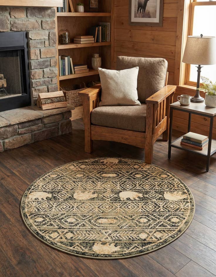 Detail image of 4' x 4' Pioneer Round Rug