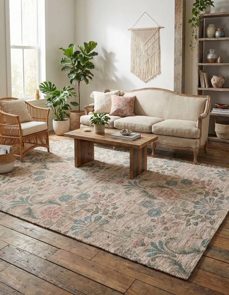 Detail image of 9' x 12'  Hand Woven Chenille Jute Rug