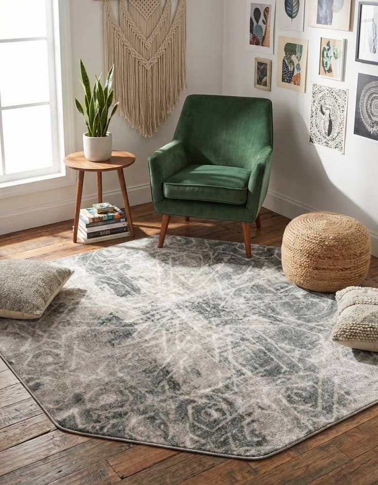 Detail image of 5' 3 x 5' 3 Monaco Octagon Rug