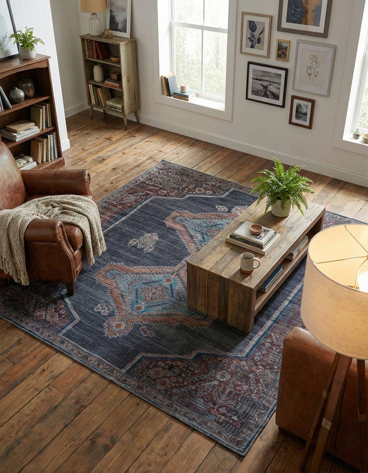 Detail image of 7' 10 x 7' 10 Washable Sisu Square Rug