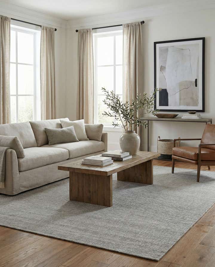 5' 1 x 8' Hand Woven Jill Zarin English Manor Farmhouse Wool Rug